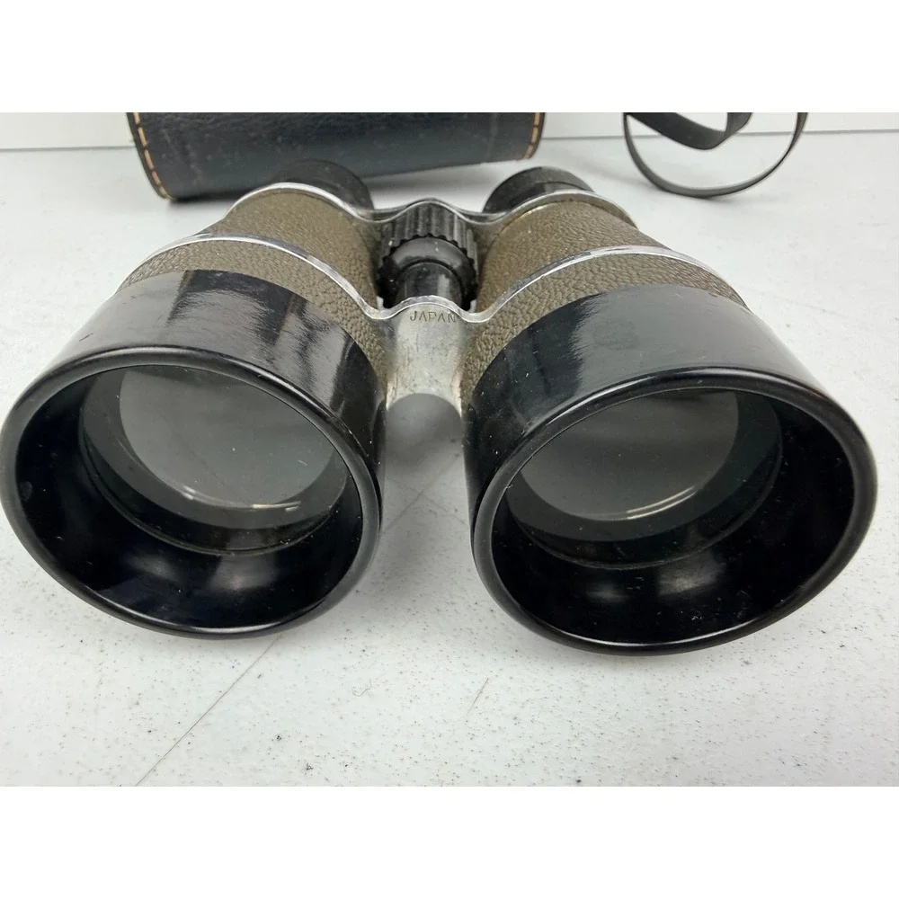 Vintage Empire 4x40 Binoculars Made in Japan Olive Green Case Sports Glasses BX